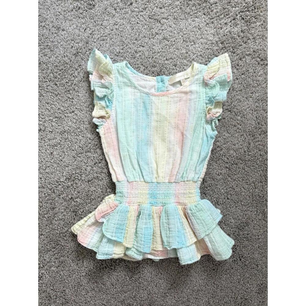 Love Shack Fancy Toddler Girl’s‎ Natasha Pastel Rainbow Easter Mini Dress 18-24m
